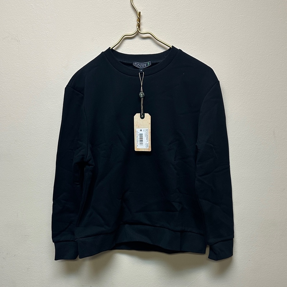 Raymond Men's Elegant Black Crewneck Sweater